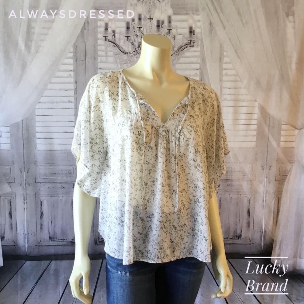LUCKY BRAND Butterfly Sleeve Blouse